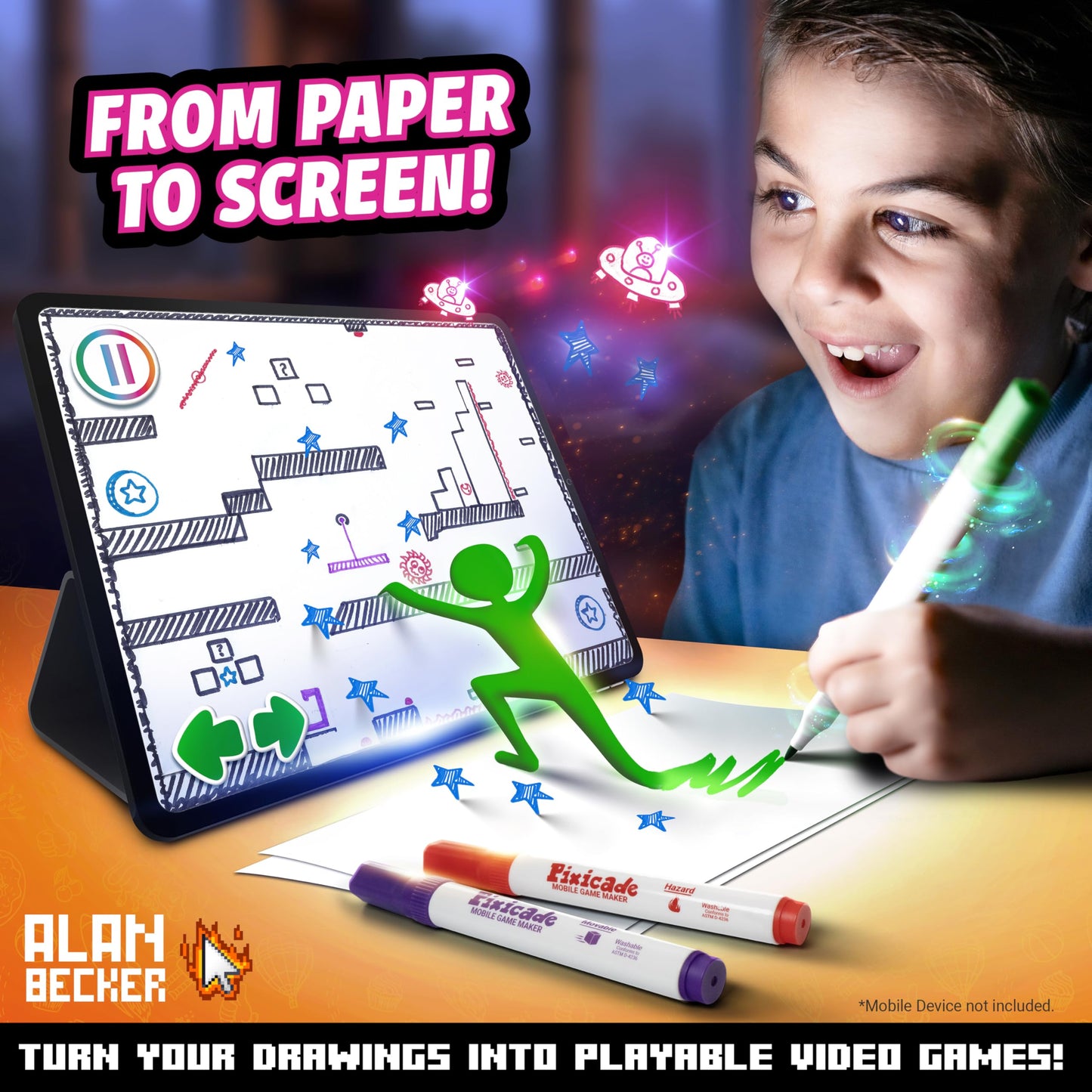 Pixicade Special Animation Edition — Turn Drawings Into Playable Games with Alan Becker | Abacus Brands