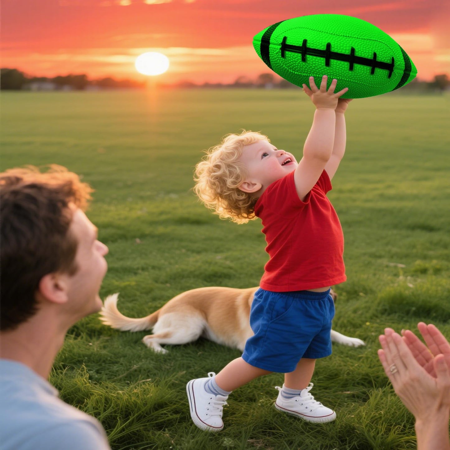 ABAJI Toy Football 2-Pack – 6-Inch Soft Rubber Balls for Kids (Pump Included)
