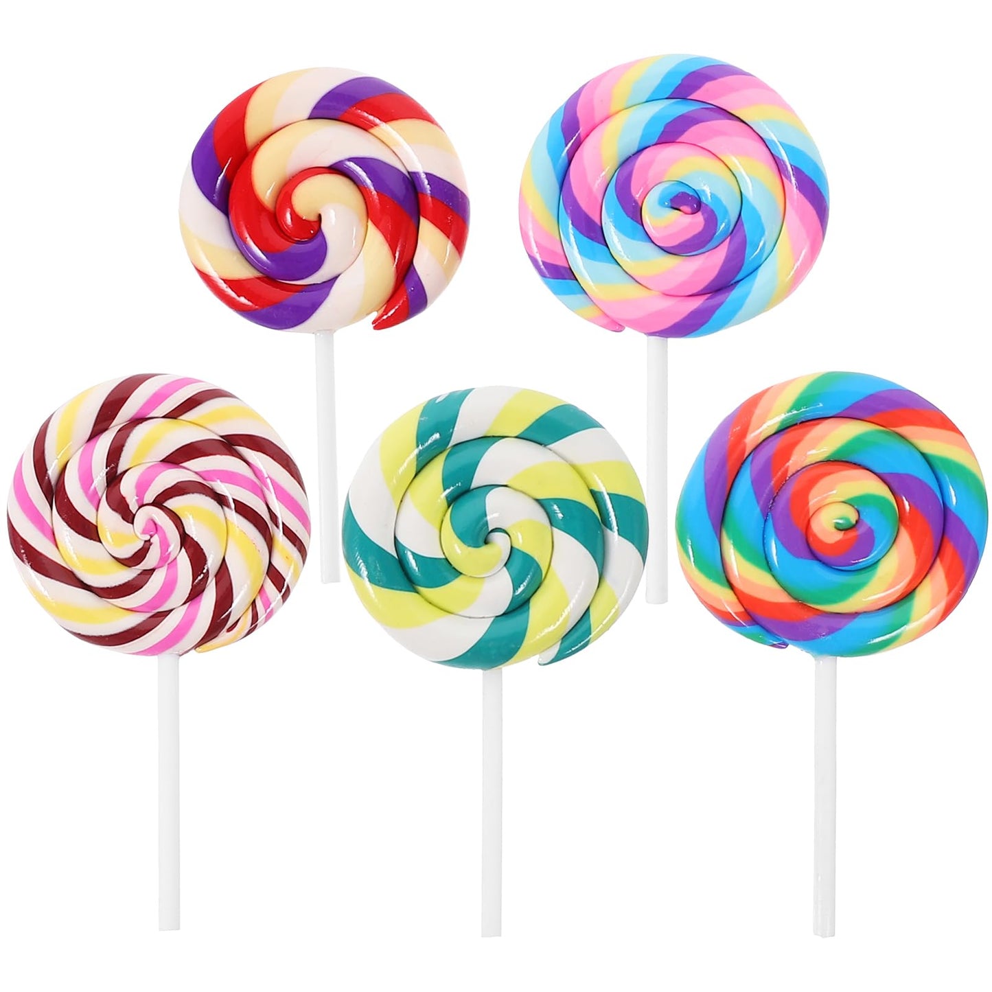 Abaodam 5Pcs Large Simulation Lollipop Prop – Giant Candy Photo Booth Decor for Parties