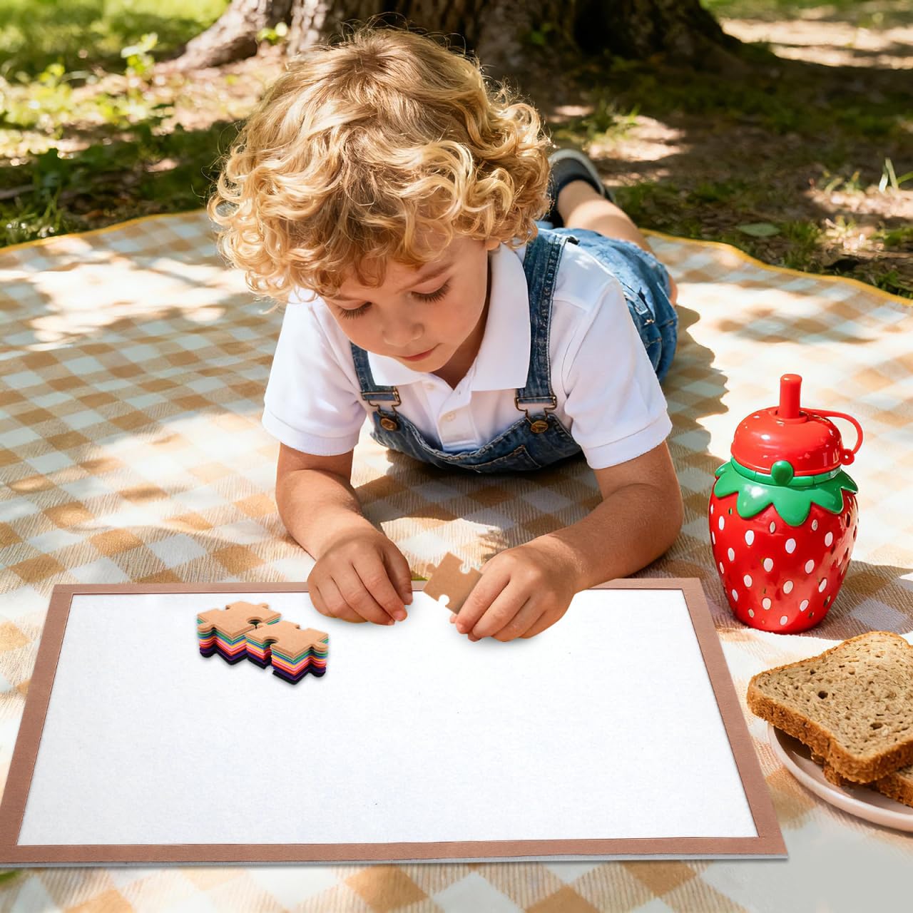 Abaodam Jigsaw Puzzle Board – Foldable 60x40 cm, Non-Slip, Portable Tray (Up to 500 Pieces)