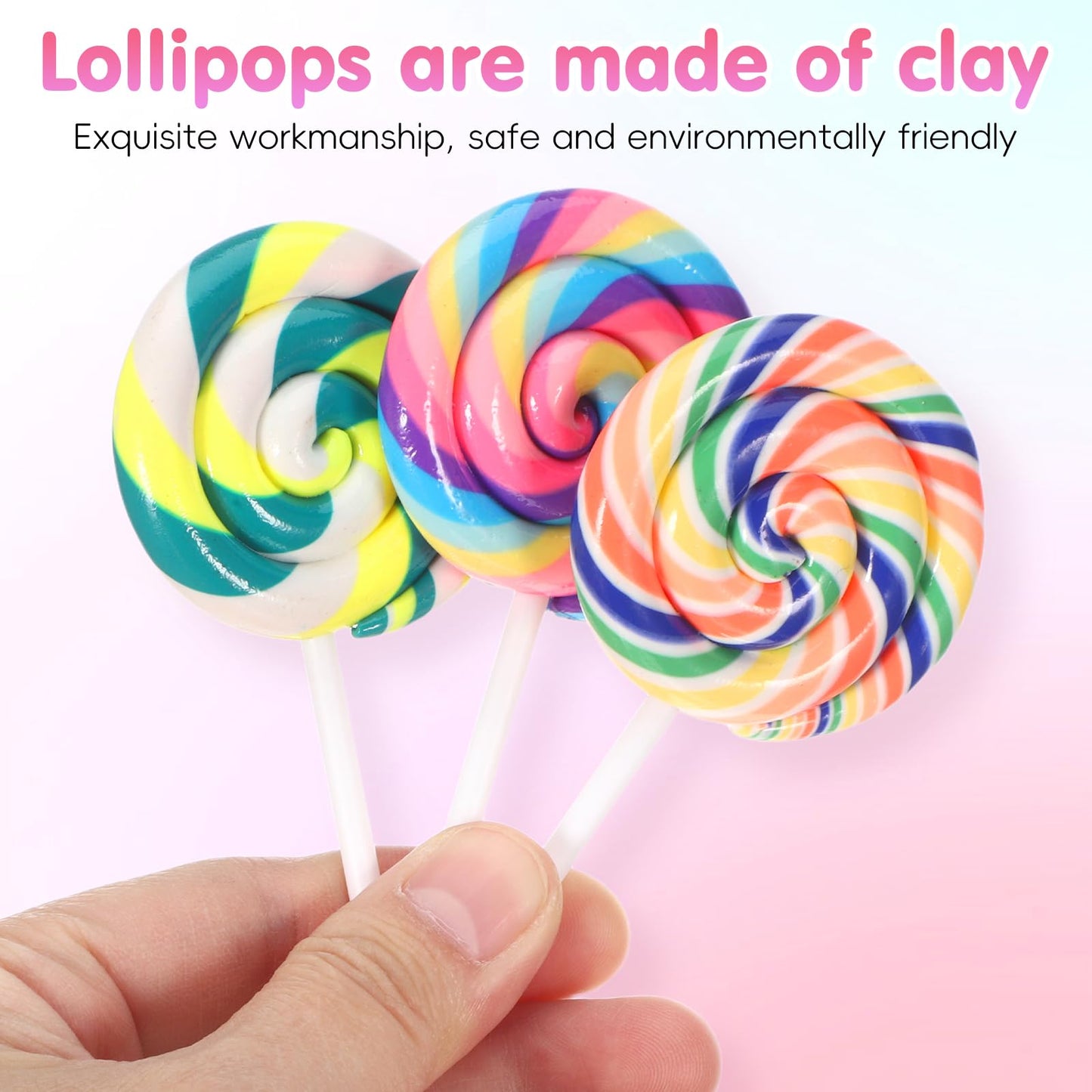 Abaodam 5Pcs Large Simulation Lollipop Prop – Giant Candy Photo Booth Decor for Parties