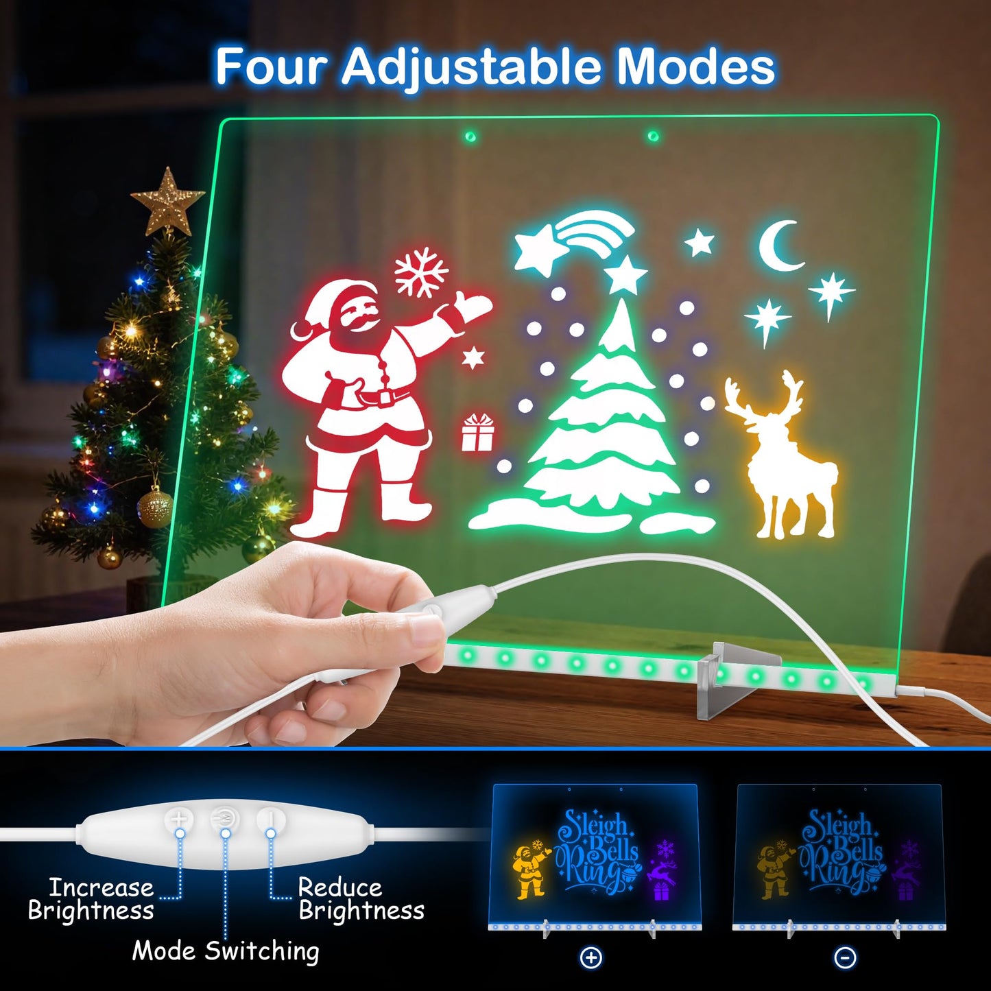 ABCOOL LED Drawing Board 17-Inch – Colorful Doodle Glow for Kids
