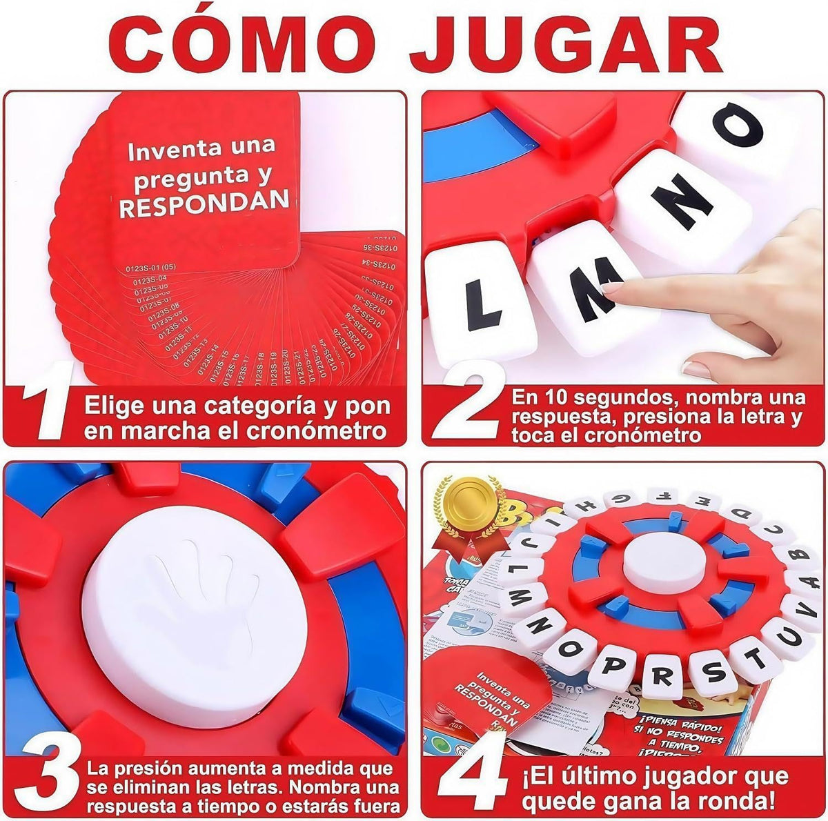Abcrelax Letters Spanish Edition – Think A Words Board Game