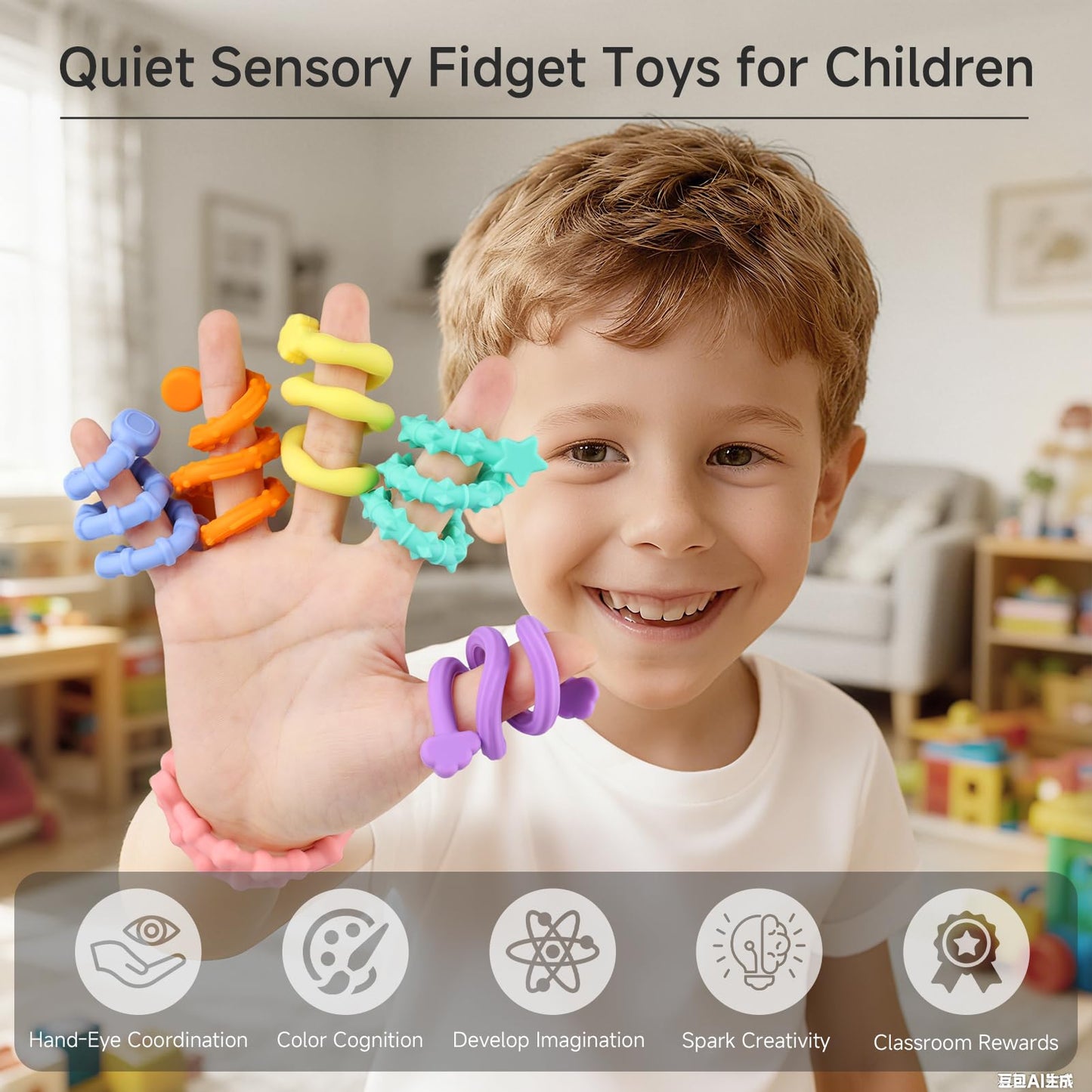 Abdkw Valentines Day Gifts – 6-Pack Sensory Fidget Sticks for Calm Focus