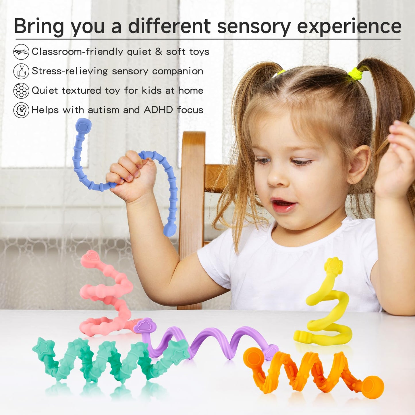 Abdkw Valentines Day Gifts – 6-Pack Sensory Fidget Sticks for Calm Focus