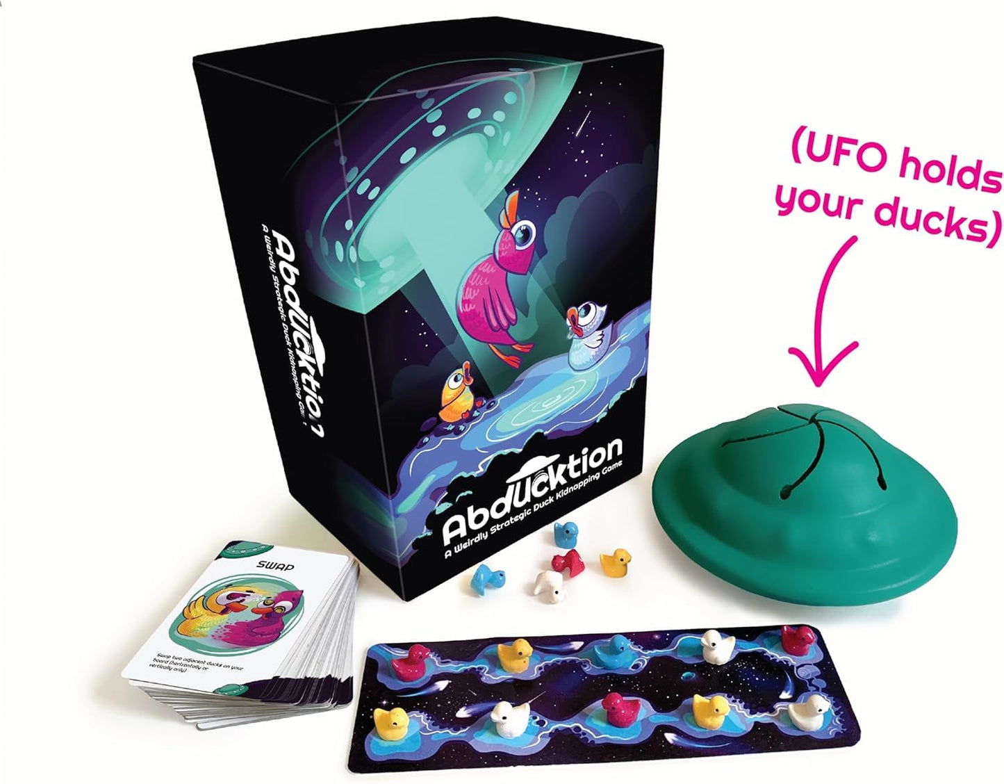 Abducktion Bundle Base + IntergalacDuck Expansion – 2-6 Players, 25-30 Min