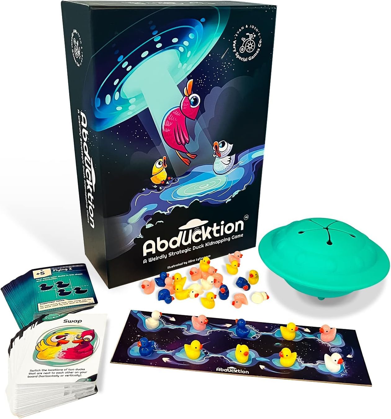 Abducktion - Weirdly Strategic Duck Kidnapping Game for 2-4 Players