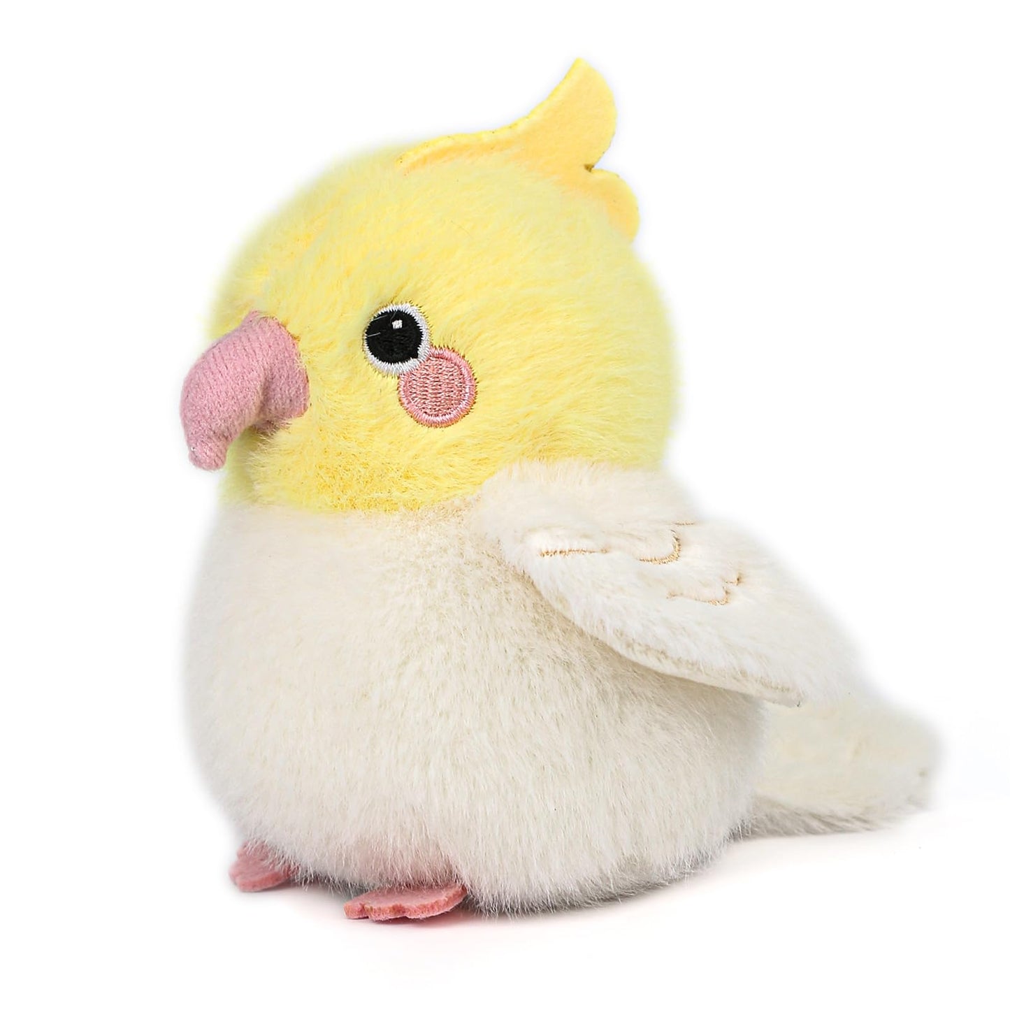 ABEARCAR 4.7-Inch Cockatiel Plush – Realistic Yellow Bird Stuffed Toy, Gift for Kids & Friends