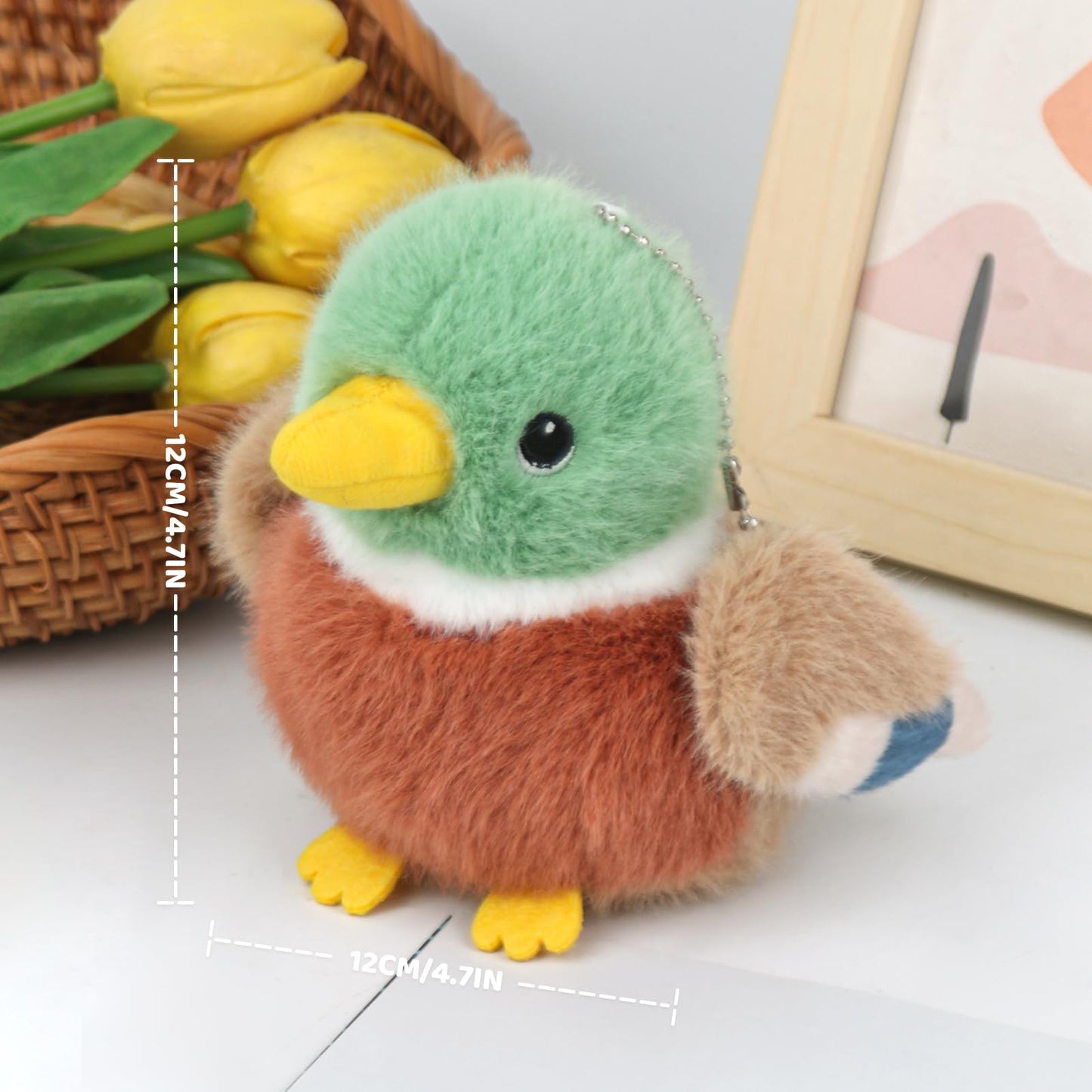 ABEARCAR Mallard Duck Stuffed Animal – 4.7-Inch Realistic Plush Toy, Cute Gift for Kids & Friends