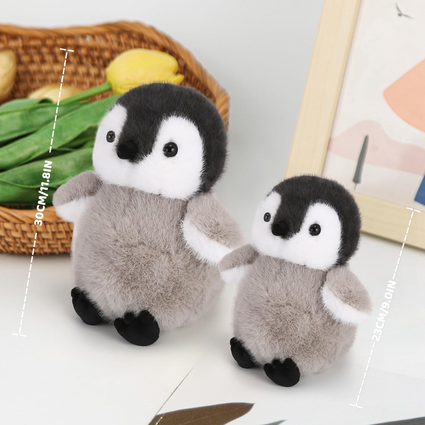 ABEARCAR Soft Penguin Plush Toys – 9 inch Cute Penguin Stuffed Animal Gift