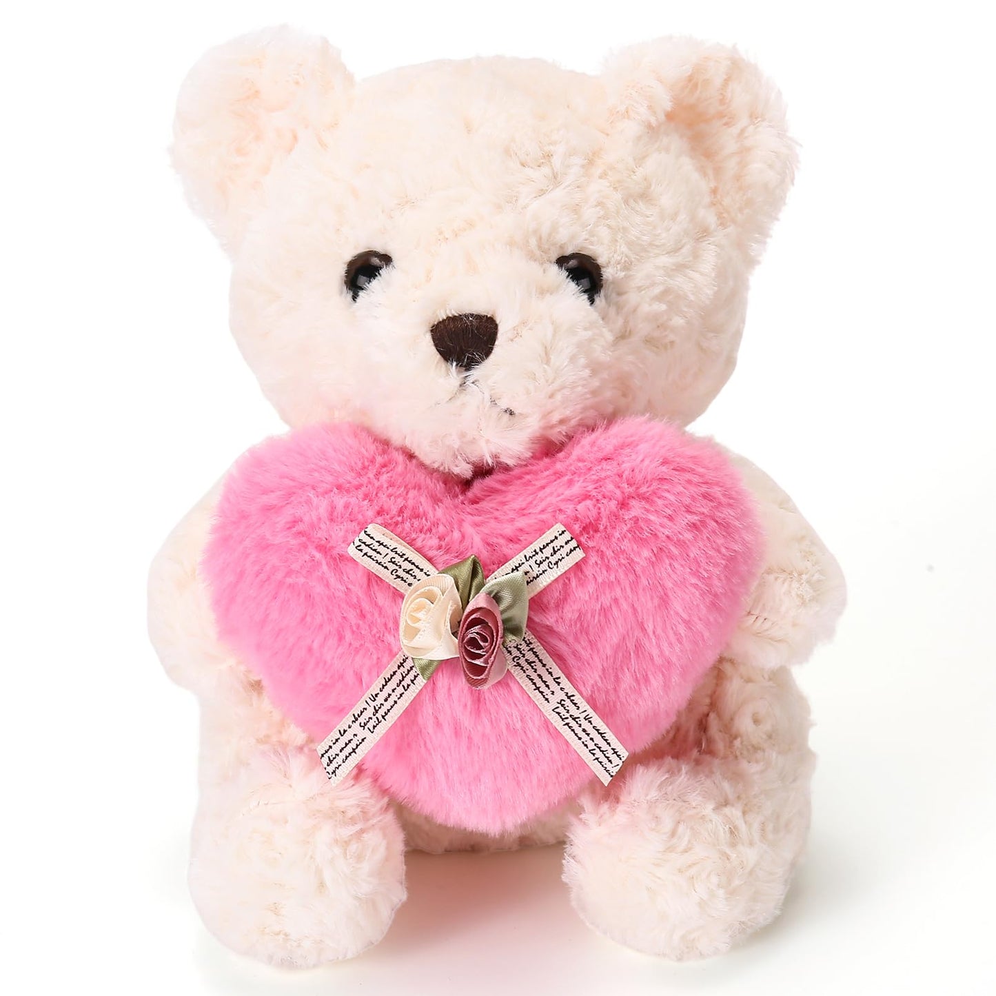 ABEARCAR Pink Heart Teddy Bear Plush – Soft 20 cm Gift for Kids, Valentine’s Day, Mom & Girlfriend