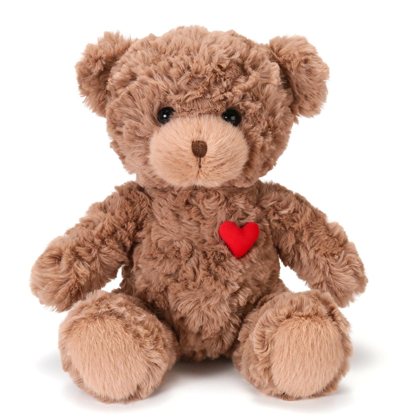 ABEARCAR Red Heart Teddy Bear Plush – 23cm Cute Plush Toy Gift for Kids & Loved Ones