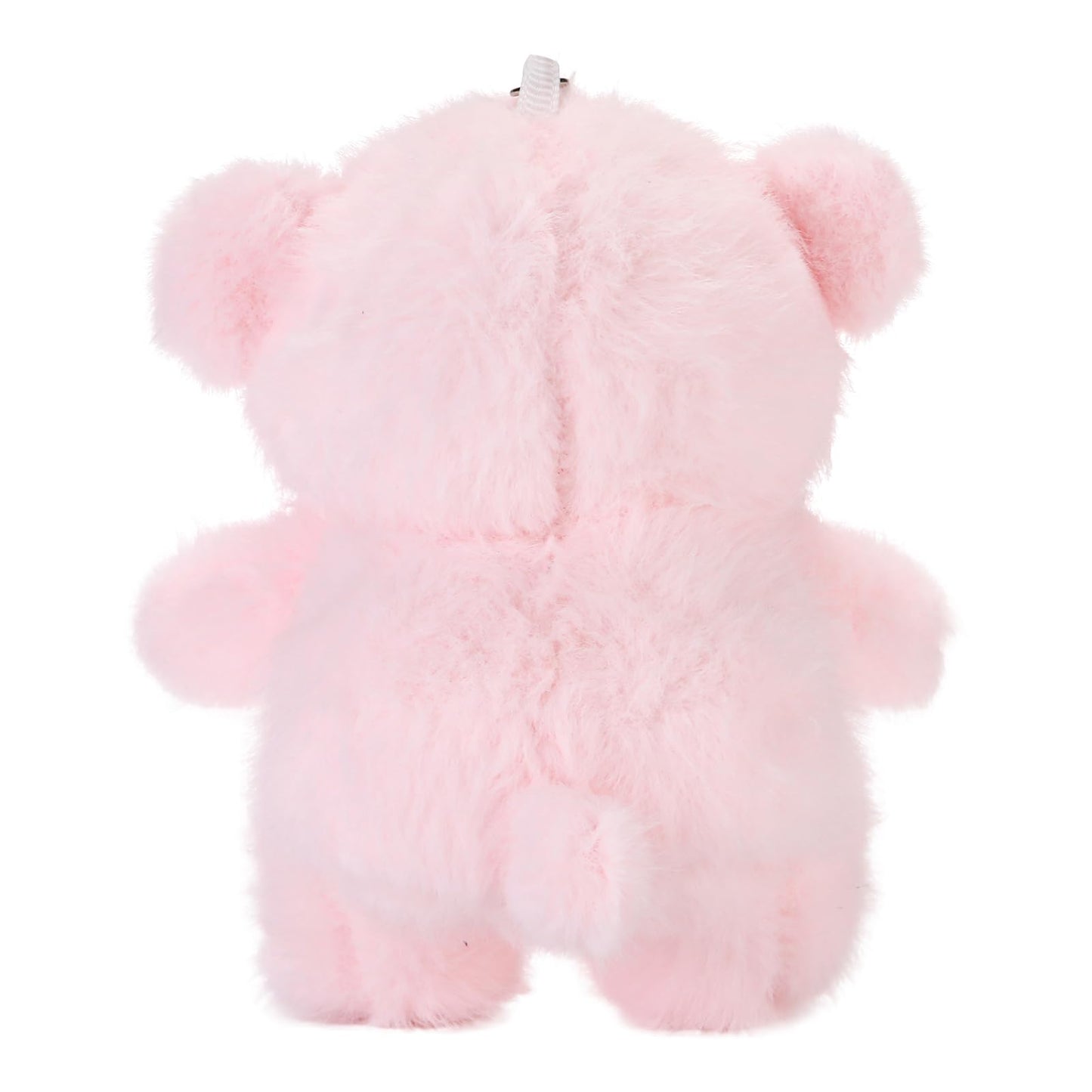 ABEARCAR 4.7-Inch Pink Heart Teddy Bear Plush with Embroidered Heart and Bow – Gift-Ready