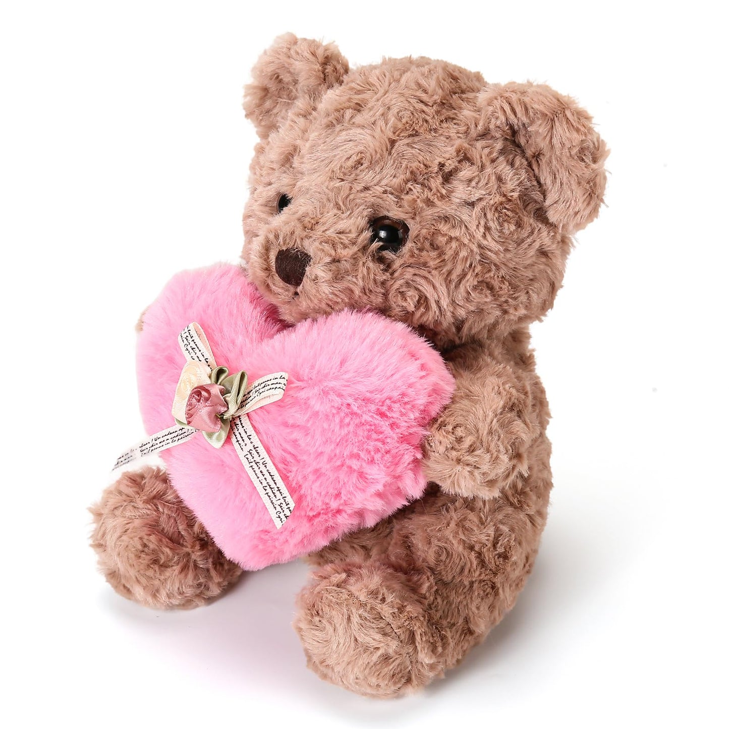 ABEARCAR Cute Teddy Bear with Pink Heart – Soft Plush Gift for Kids, Moms, Girlfriends | Valentine’s Day