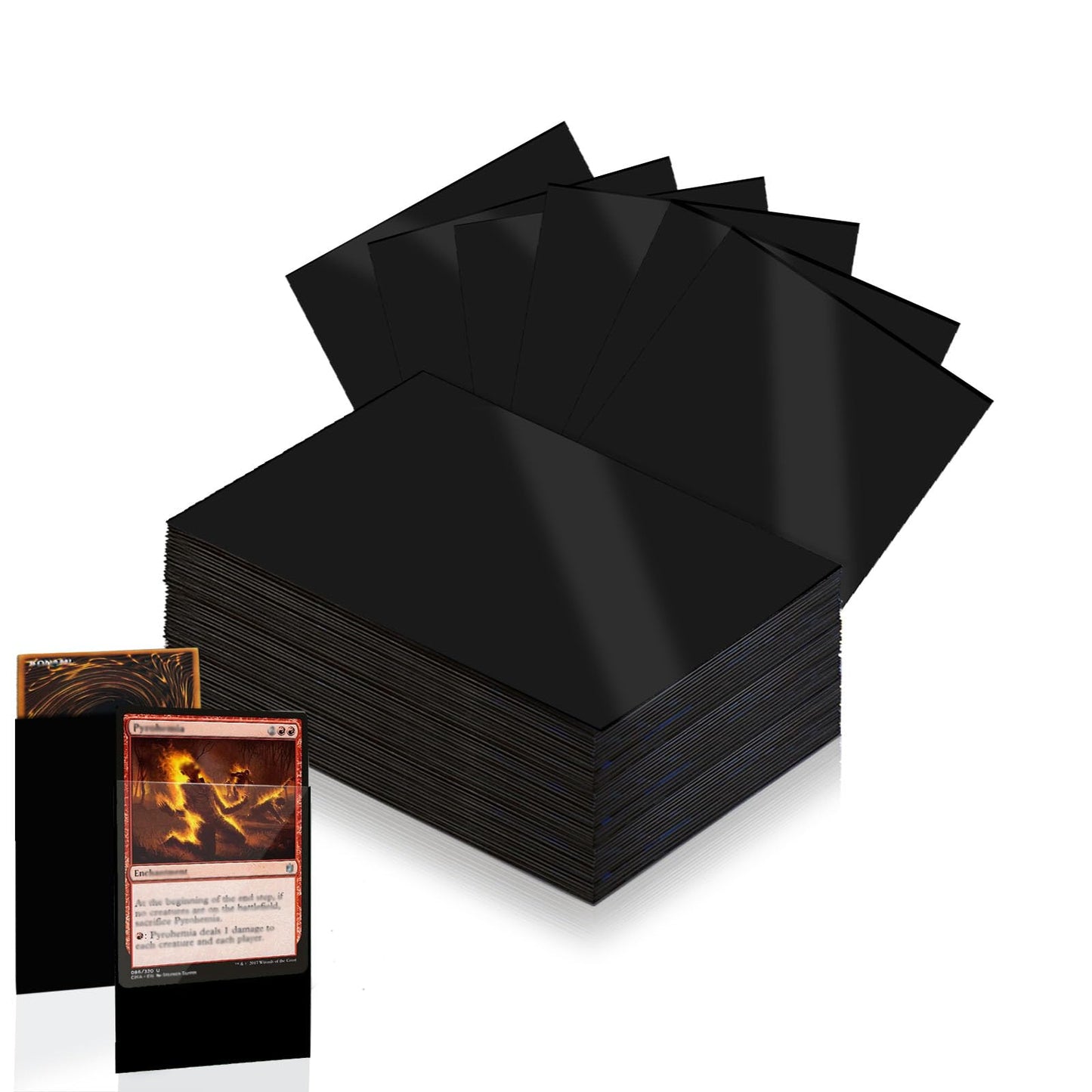 Abejita 300 Count Black Card Sleeves – 66 x 91 mm for MTG, Yu-Gi-Oh, Baseball Cards