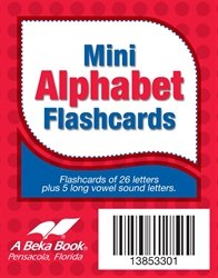 Abeka Mini Alphabet Flashcards – Colorful Letter Recognition for Kindergarten (31 Cards)