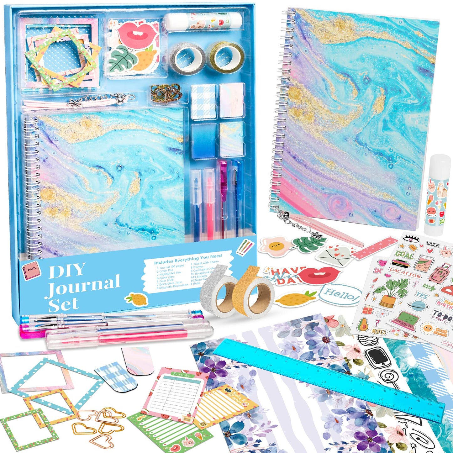 ABERLLS DIY Journal Kit for Girls | Tween Scrapbook & Journal Set
