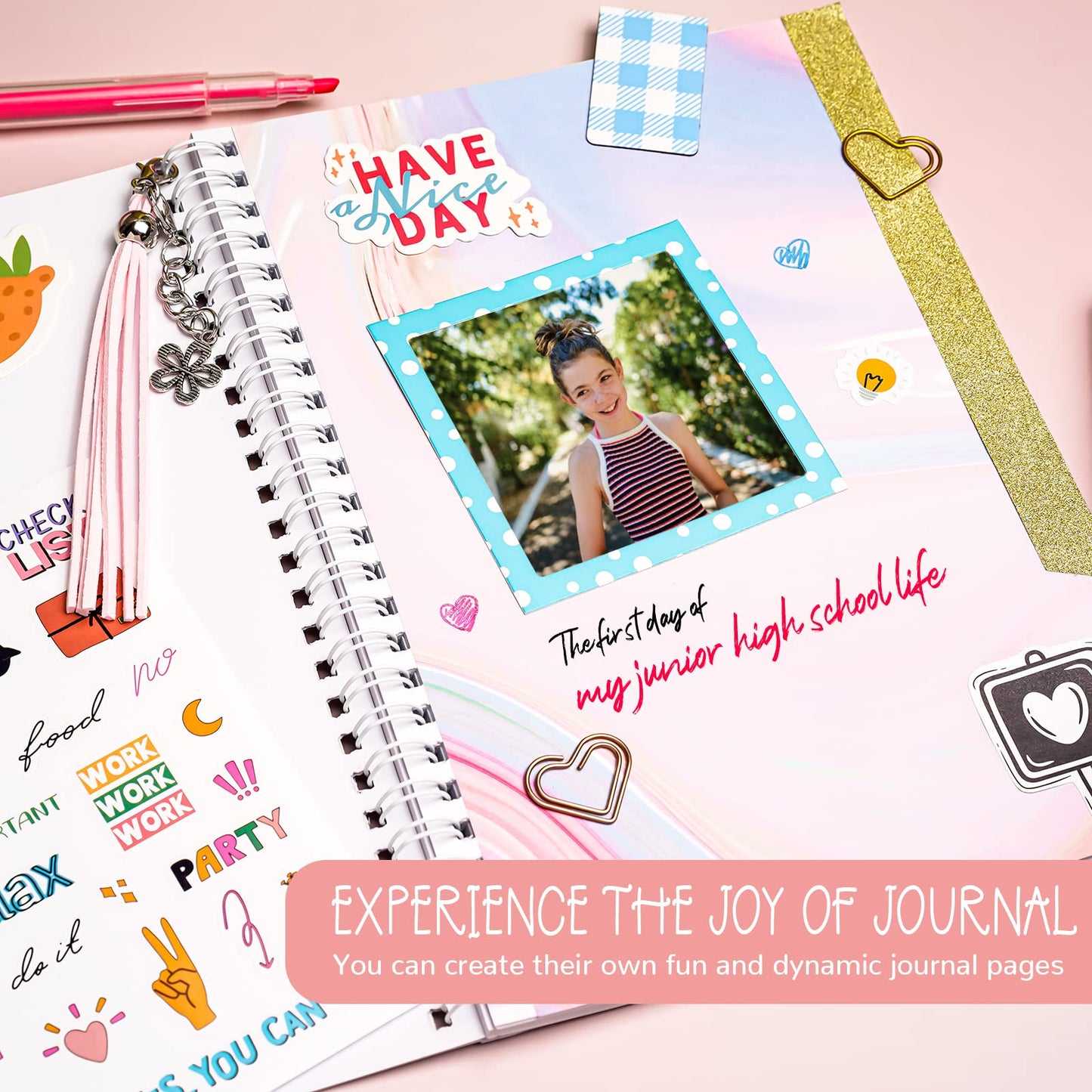 ABERLLS DIY Journal Kit for Girls | Tween Scrapbook & Journal Set