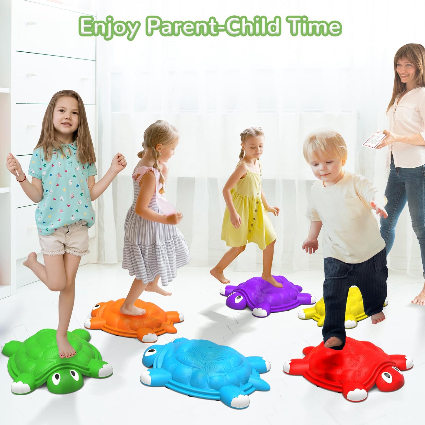ABERLLS Stepping Stones for Kids — Turtle Balance & Coordination Toy for Ages 3–7