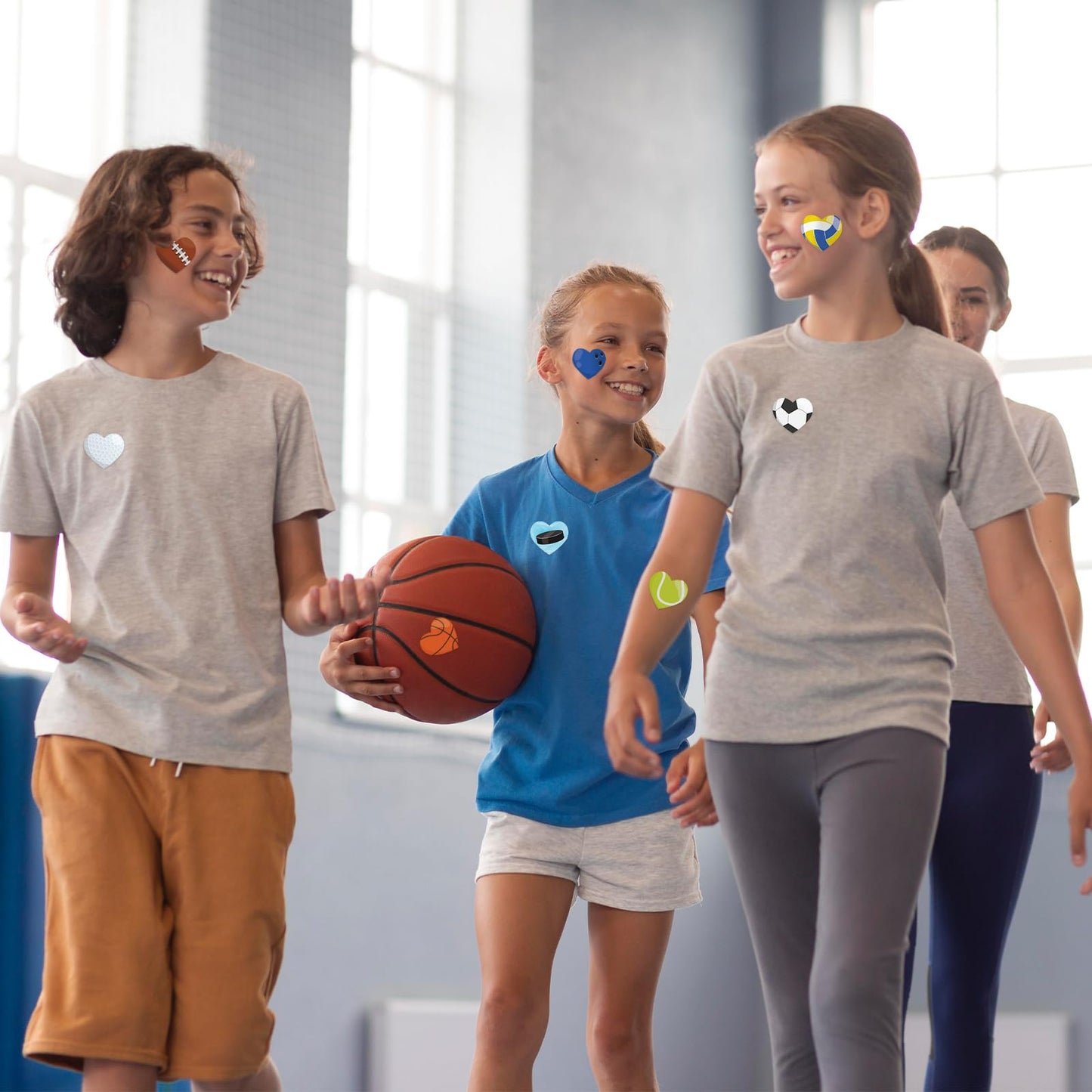 Abilat 800 Pcs Valentines Sports Stickers – Heart-Shaped Ball Designs for Kids