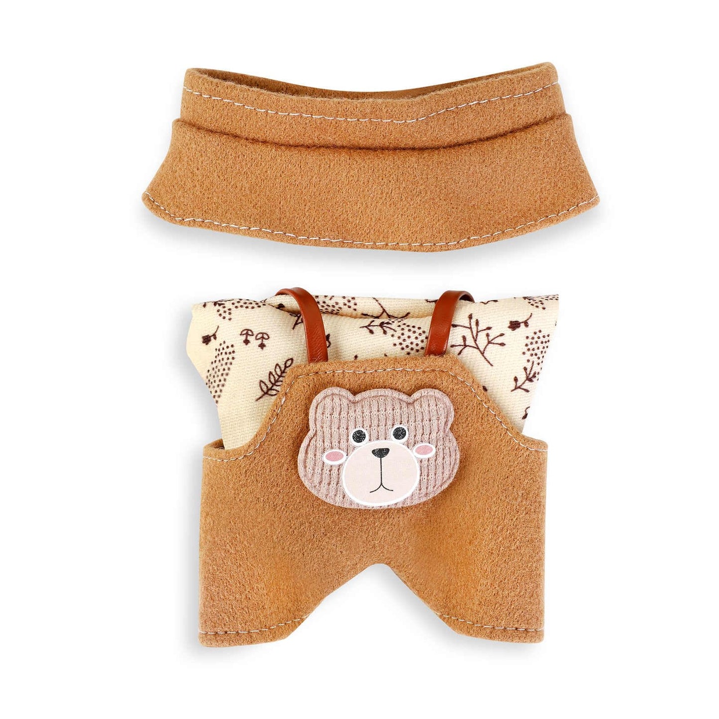 Abincee 17cm Doll Clothes – Khaki Knit Dress for Labubu-Compatible Dolls