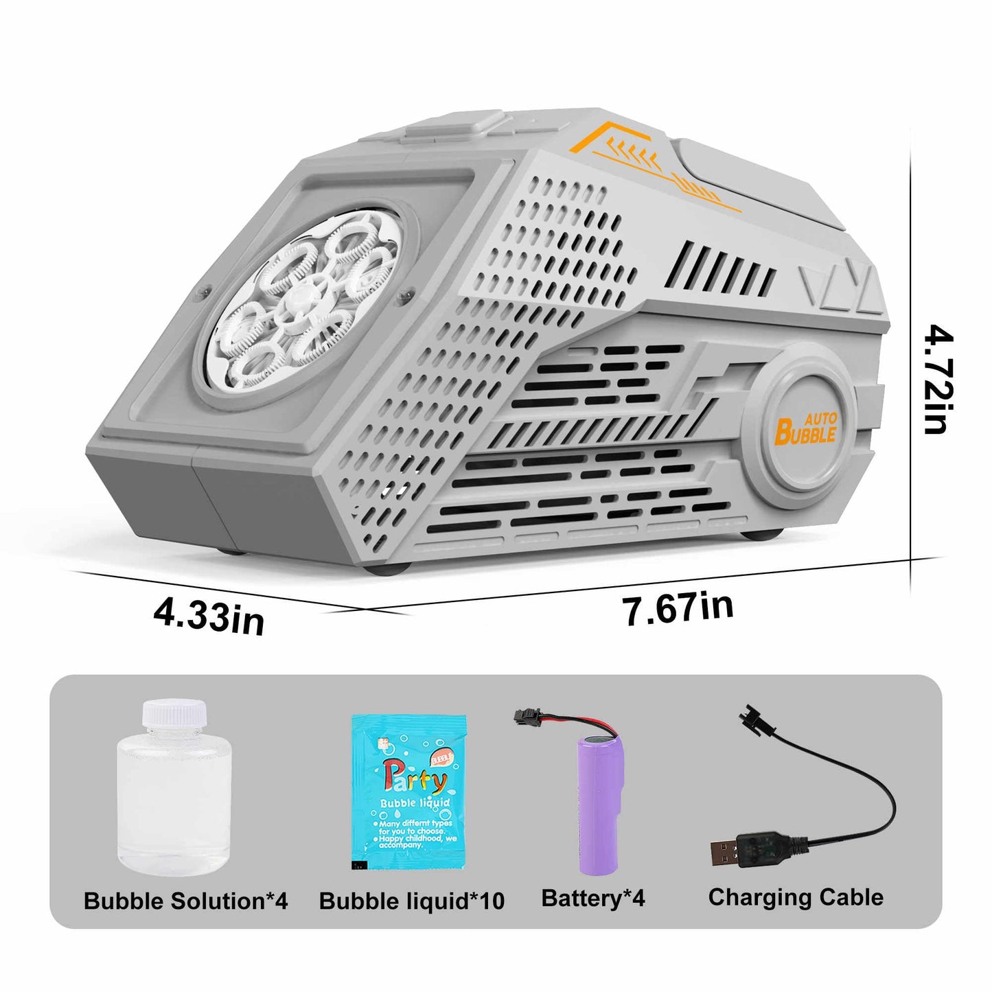 Abincee 2-Pack Bubble Machine – 20k+ Bubbles/Min, Battery-Powered