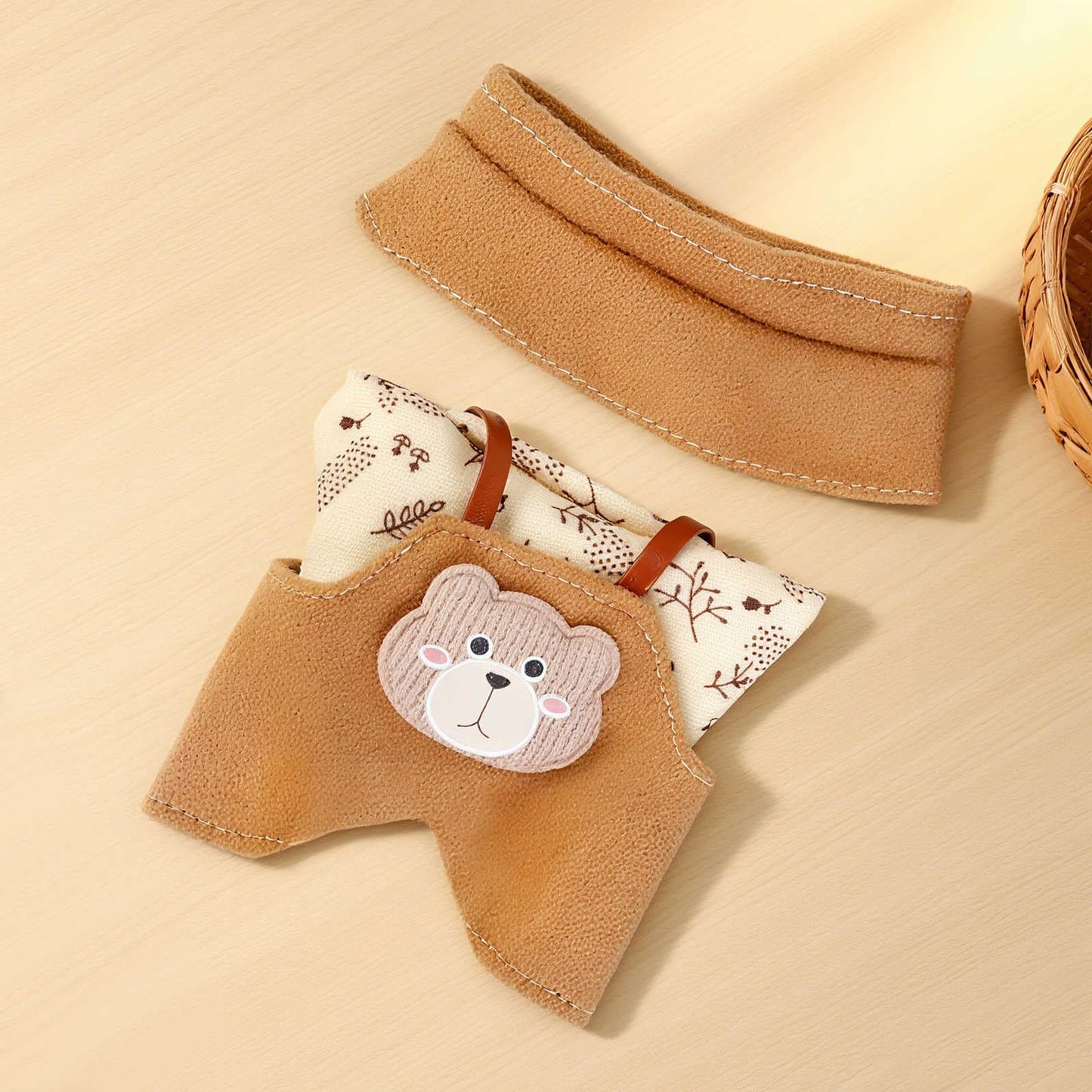 Abincee 17cm Doll Clothes – Khaki Knit Dress for Labubu-Compatible Dolls