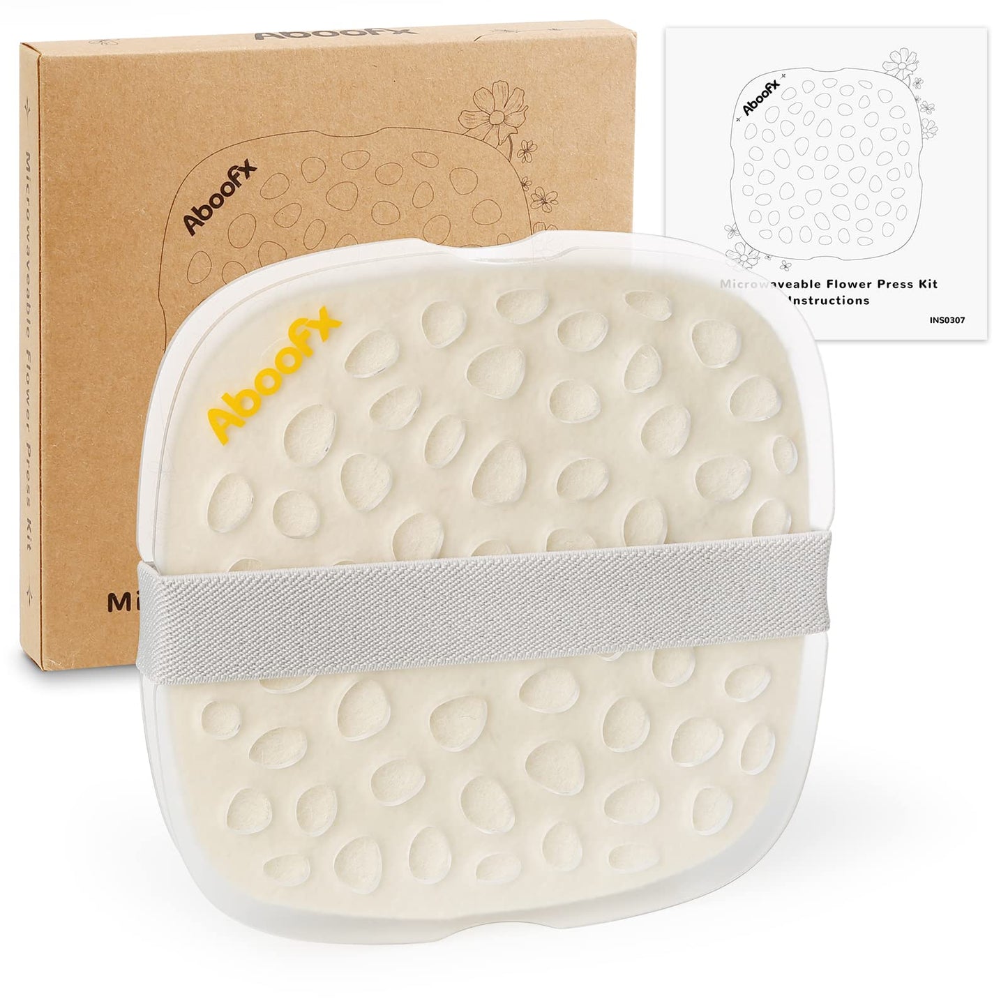 Aboofx Microwave Flower Press Kit – Fast Drying, 6x6-Inch Plates, Reusable