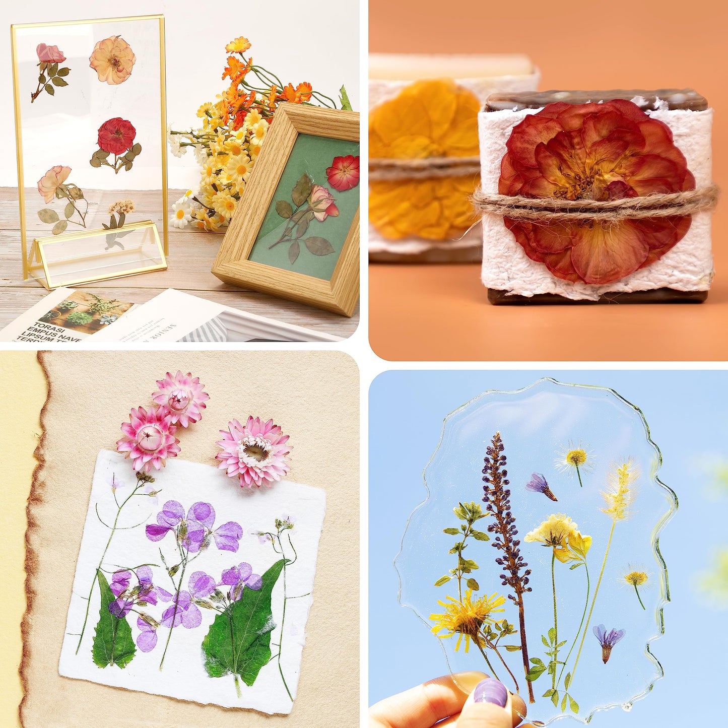 Aboofx Flower Press Kit – 11x11, 10 Layers, Wooden Flower Press for Dried Flowers