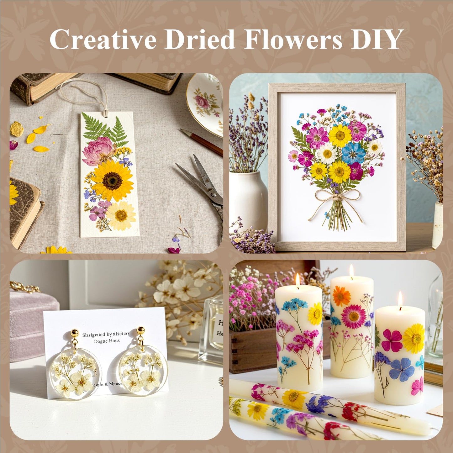Aboofx Flower Press Kit — 8-Layer Wooden Press for DIY Pressed Flowers