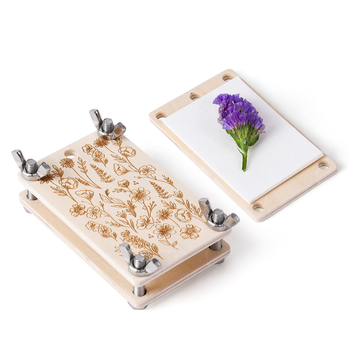 Aboofx Mini Flower Press Kit – Portable 2.5 x 4 Inch for Dried Flowers, Leaves & Herbs | Beginner-Friendly