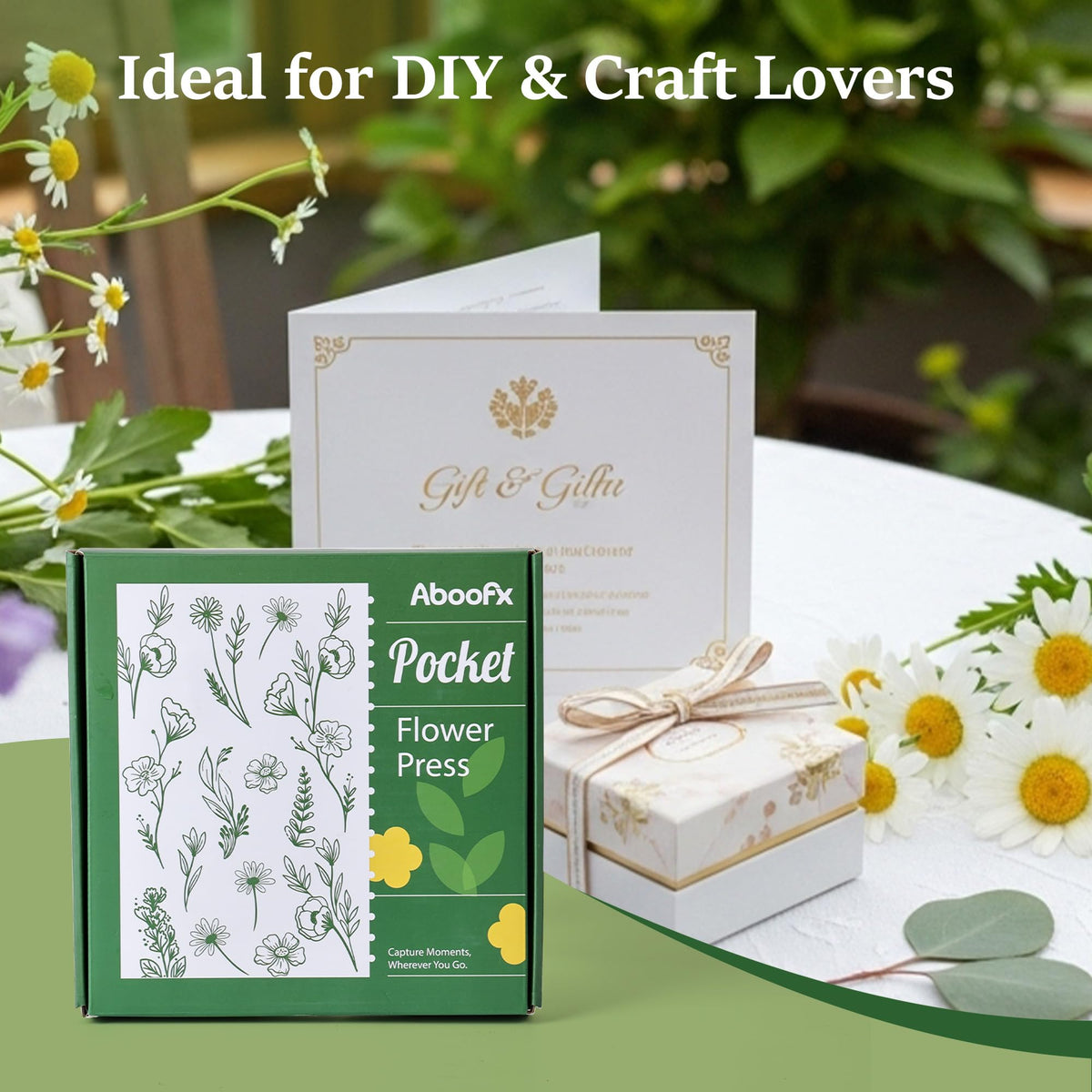 Aboofx Mini Flower Press Kit – Portable 2.5 x 4 Inch for Dried Flowers, Leaves & Herbs | Beginner-Friendly