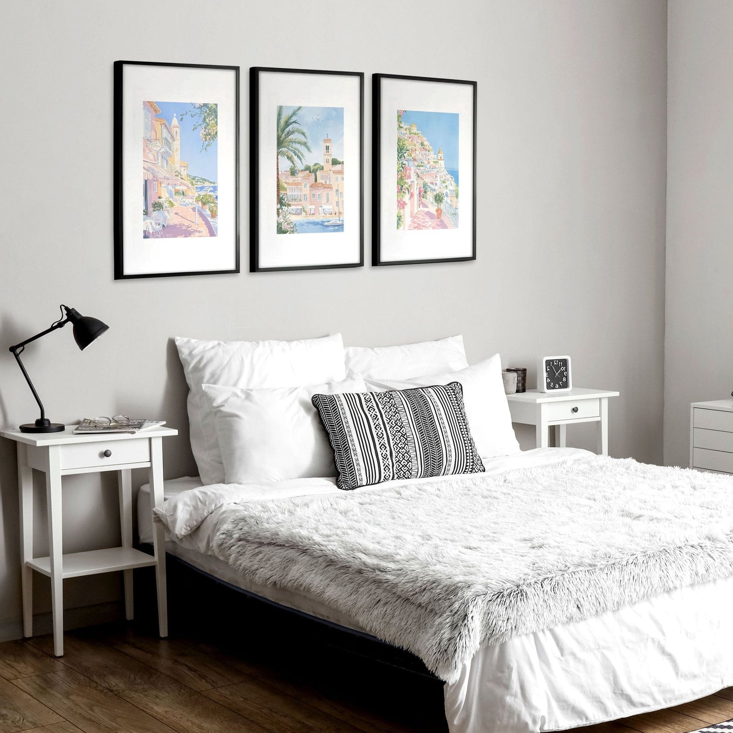 Above The Bed Wall Decor | Set of 3 Beach Decor Wall art Prints