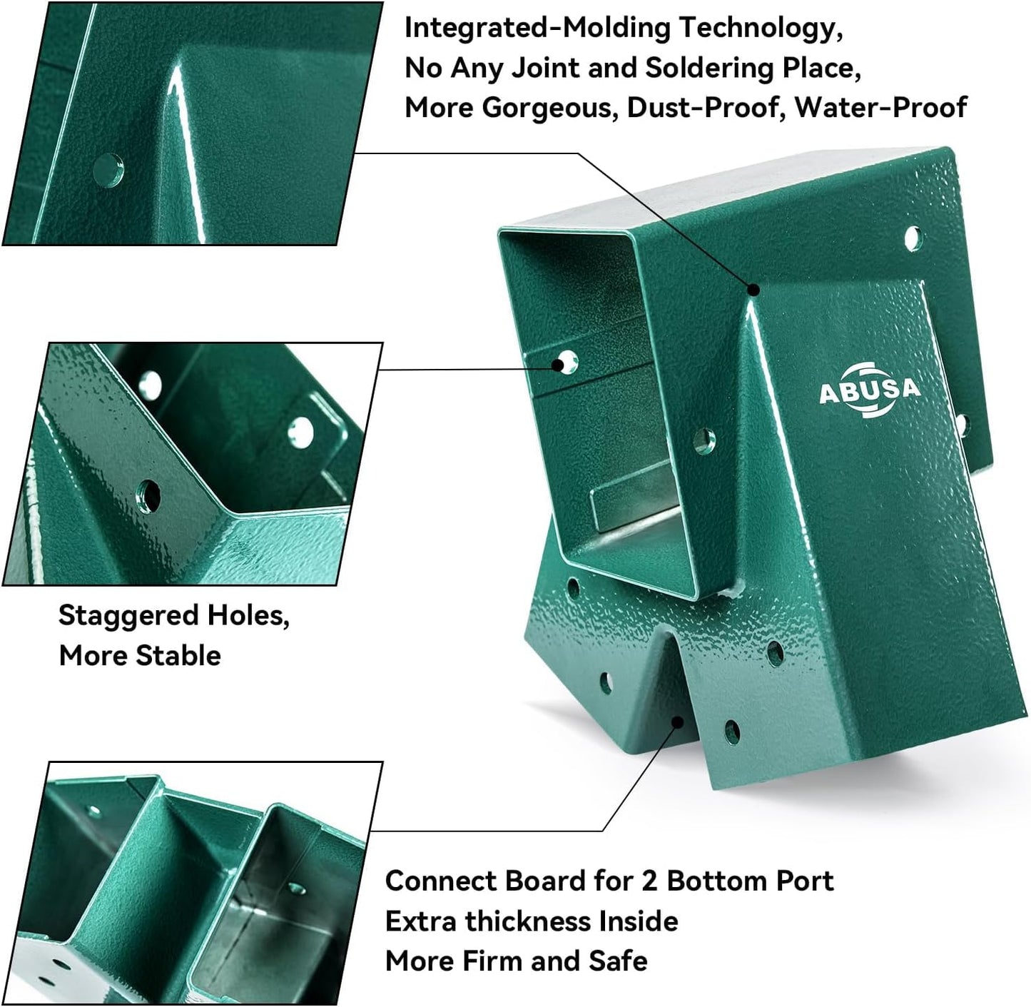 ABUSA Heavy Duty Swing Set Kit with 2 A-Frame Brackets, 2 Green Seats, and 4 Hangers (G007) | DIY Playground Mounting Parts