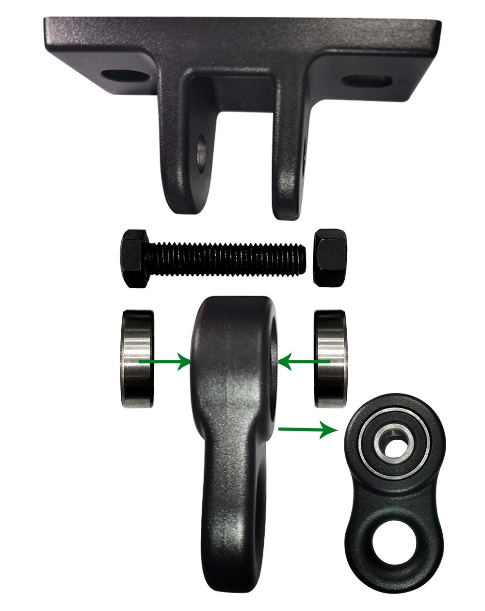 ABUSA Heavy Duty Black Swing Hangers – 5000+ lb Capacity, 2 Pack with Screws & Bolts Included