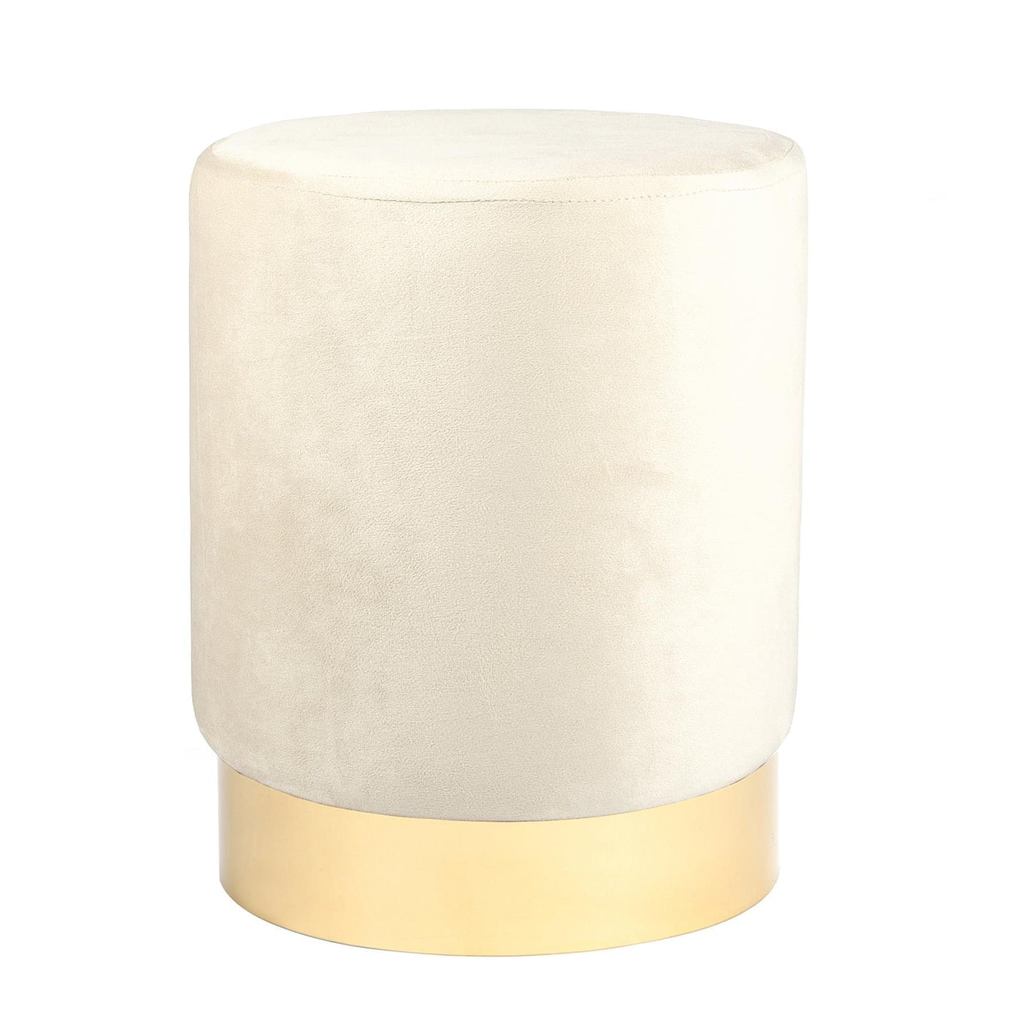 Round Velvet Footstool