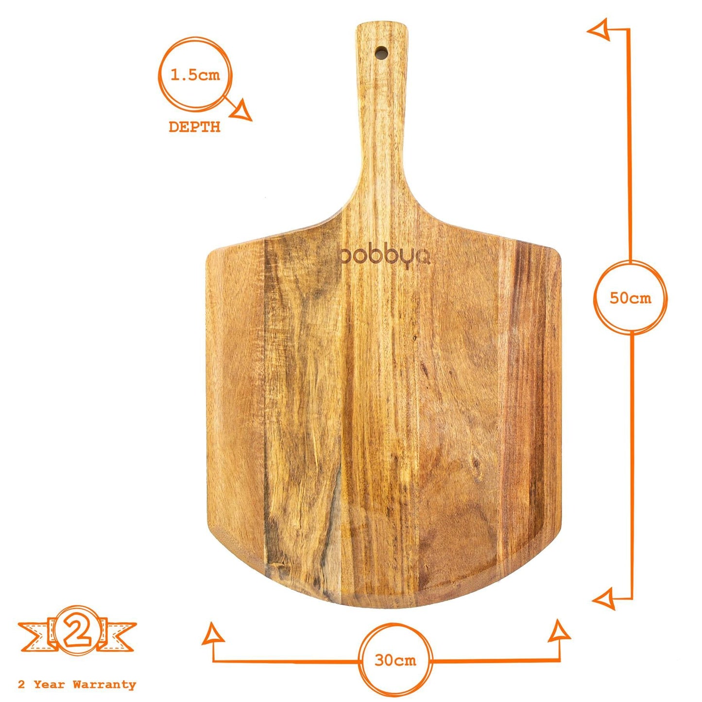 30 x 50cm Brown Wooden Chopping Board