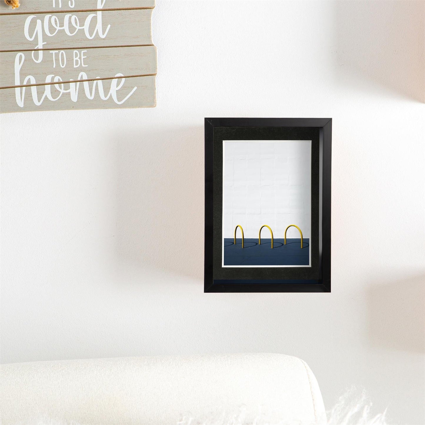 5" x 7" Black 3D Deep Box Photo Frame - with 4" x 6" Mount