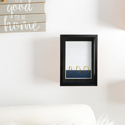 5" x 7" Black 3D Deep Box Photo Frame - with 4" x 6" Mount