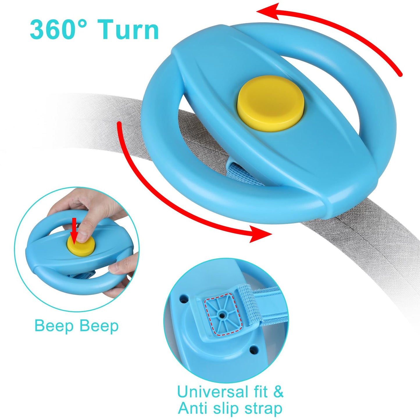Accmor Stroller Steering Wheel Toy – Detachable Universal Fit, No Batteries