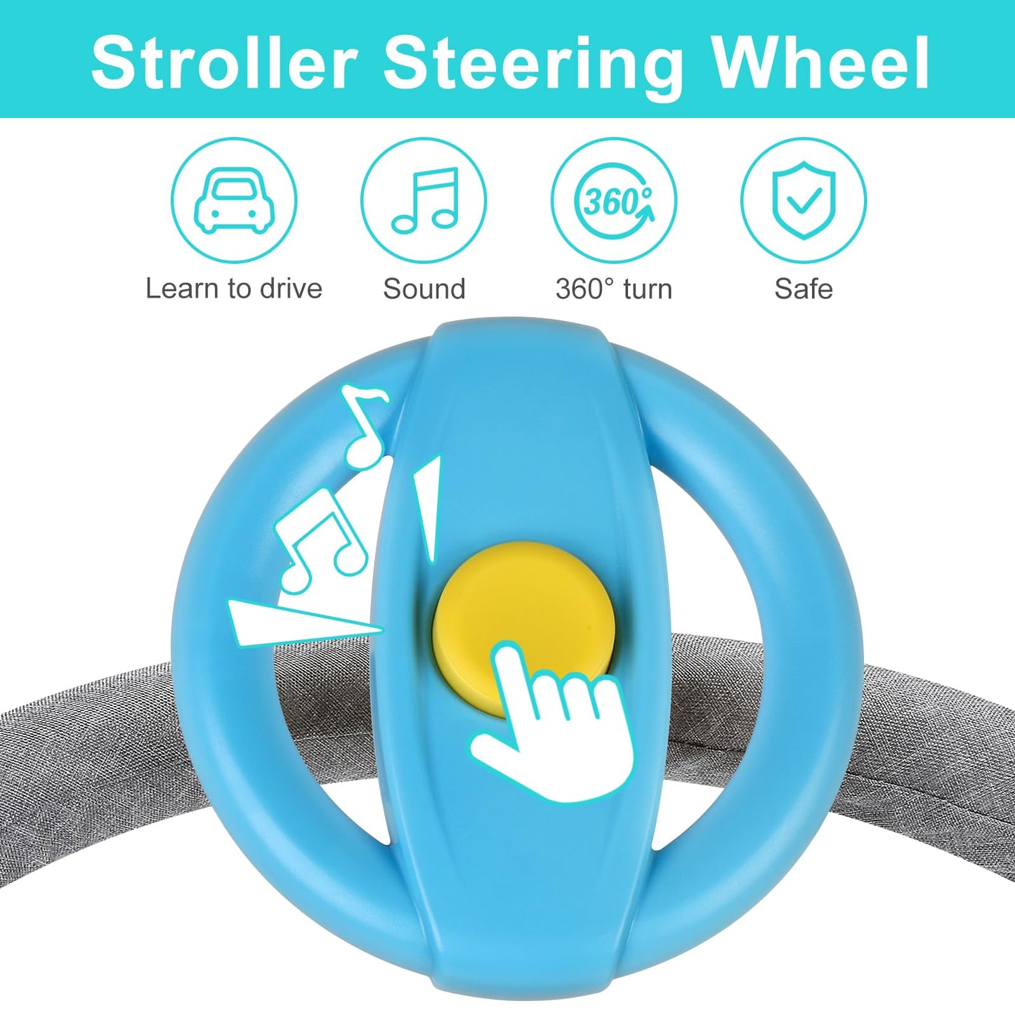 Accmor Stroller Steering Wheel Toy – Detachable Universal Fit, No Batteries