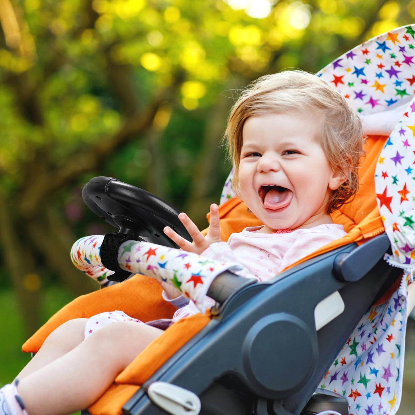 Accmor Stroller Steering Wheel Toy – Detachable, Battery-Free Fun