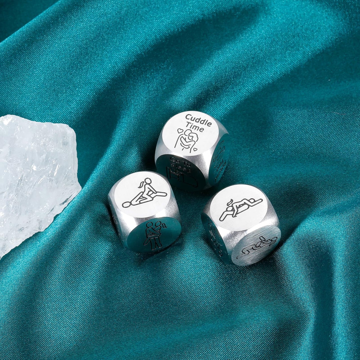 ACCOLIAMBER Sex Dice - Date Night Ideas for Couples | Stainless Steel Gift for Him & Her