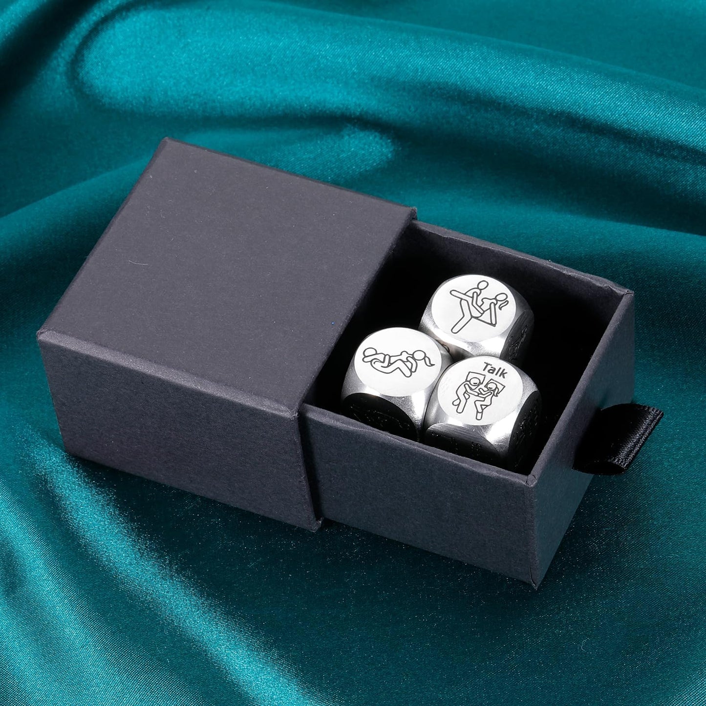 ACCOLIAMBER Sex Dice - Date Night Ideas for Couples | Stainless Steel Gift for Him & Her