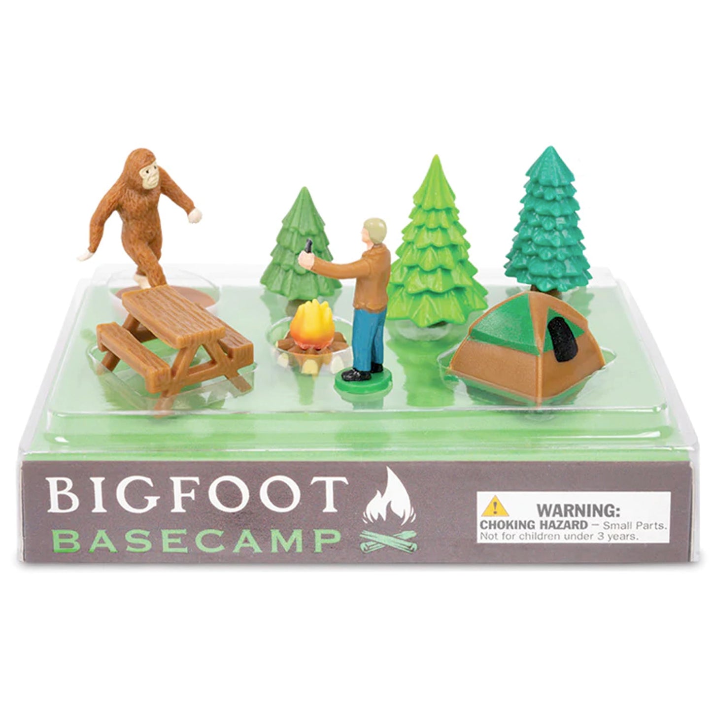 Accoutrements Archie McPhee Bigfoot Basecamp Mini Figure Set | Fun Gift Idea