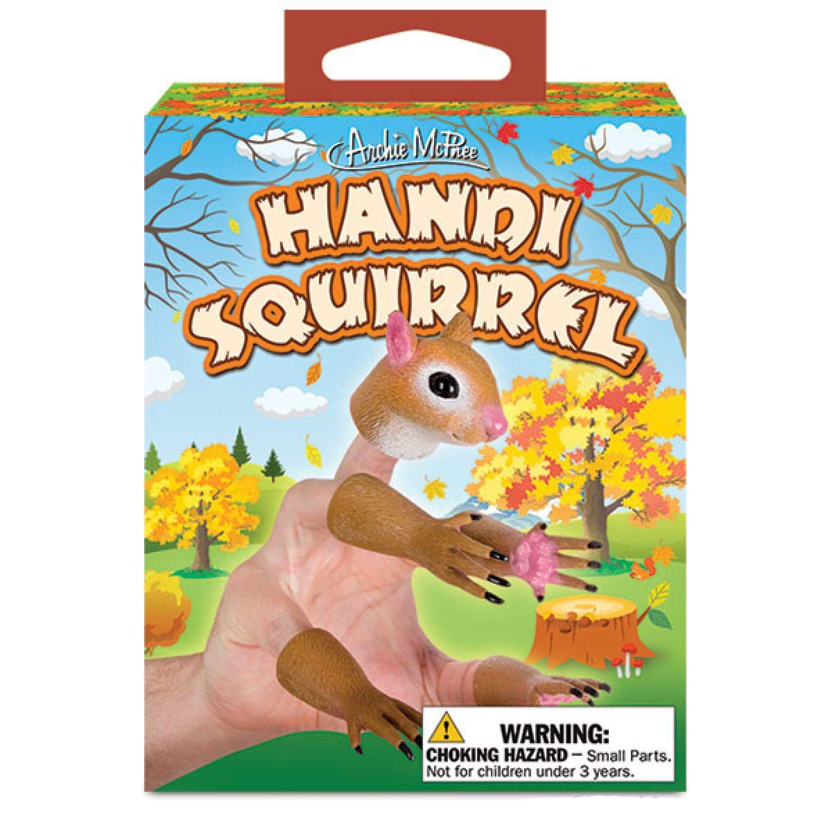 Accoutrements Archie McPhee Handi Squirrel – 5 Soft Vinyl Finger Puppets for Playful Imagination