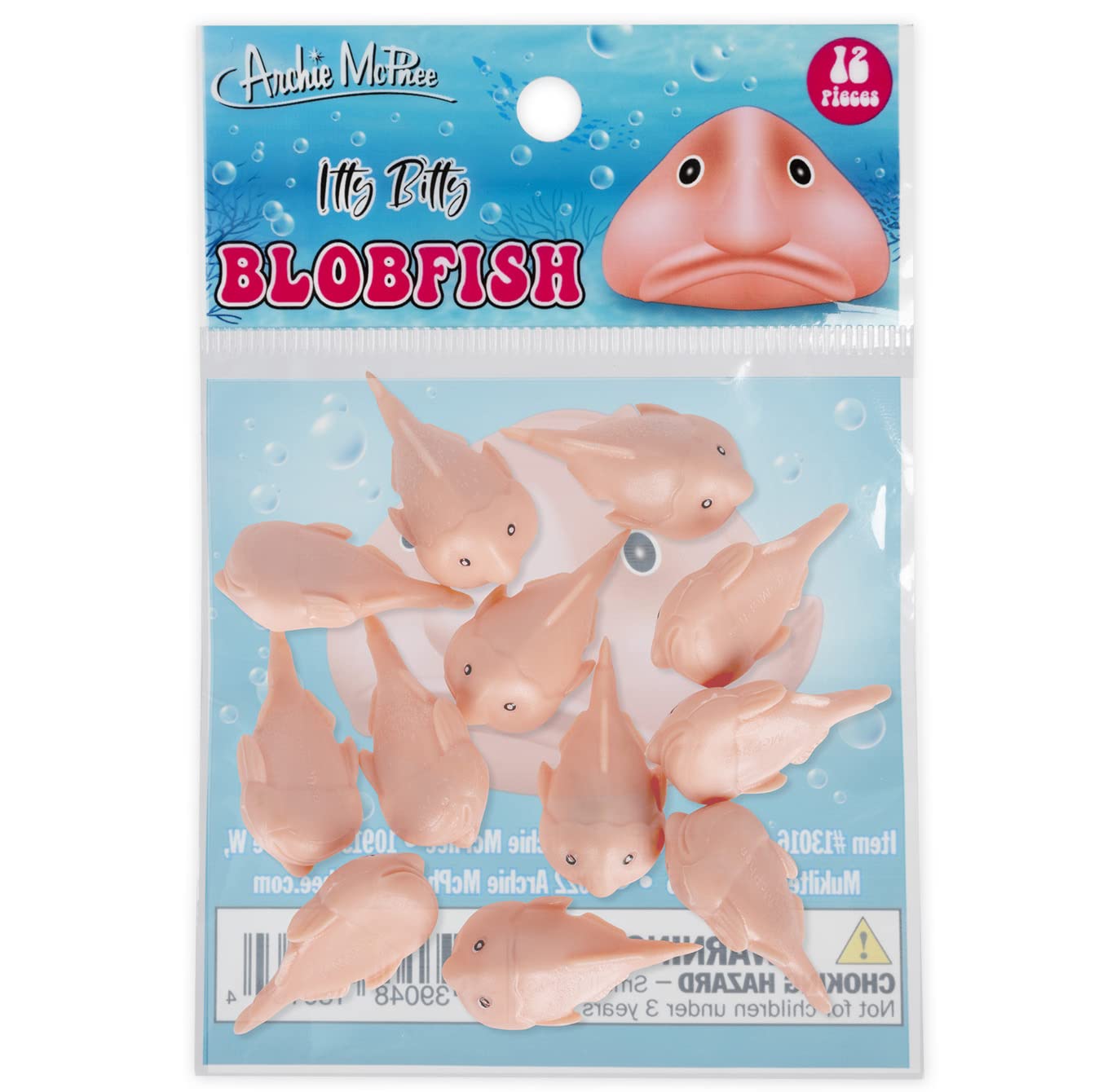 Accoutrements Archie McPhee Itty Bitty Blobfish 12 Pack – Soft Vinyl Figures