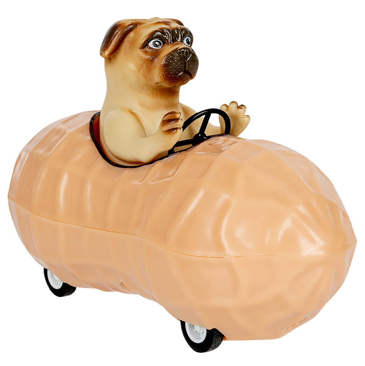 Accoutrements Archie McPhee Pug in a Peanut Pull-Back Toy Car