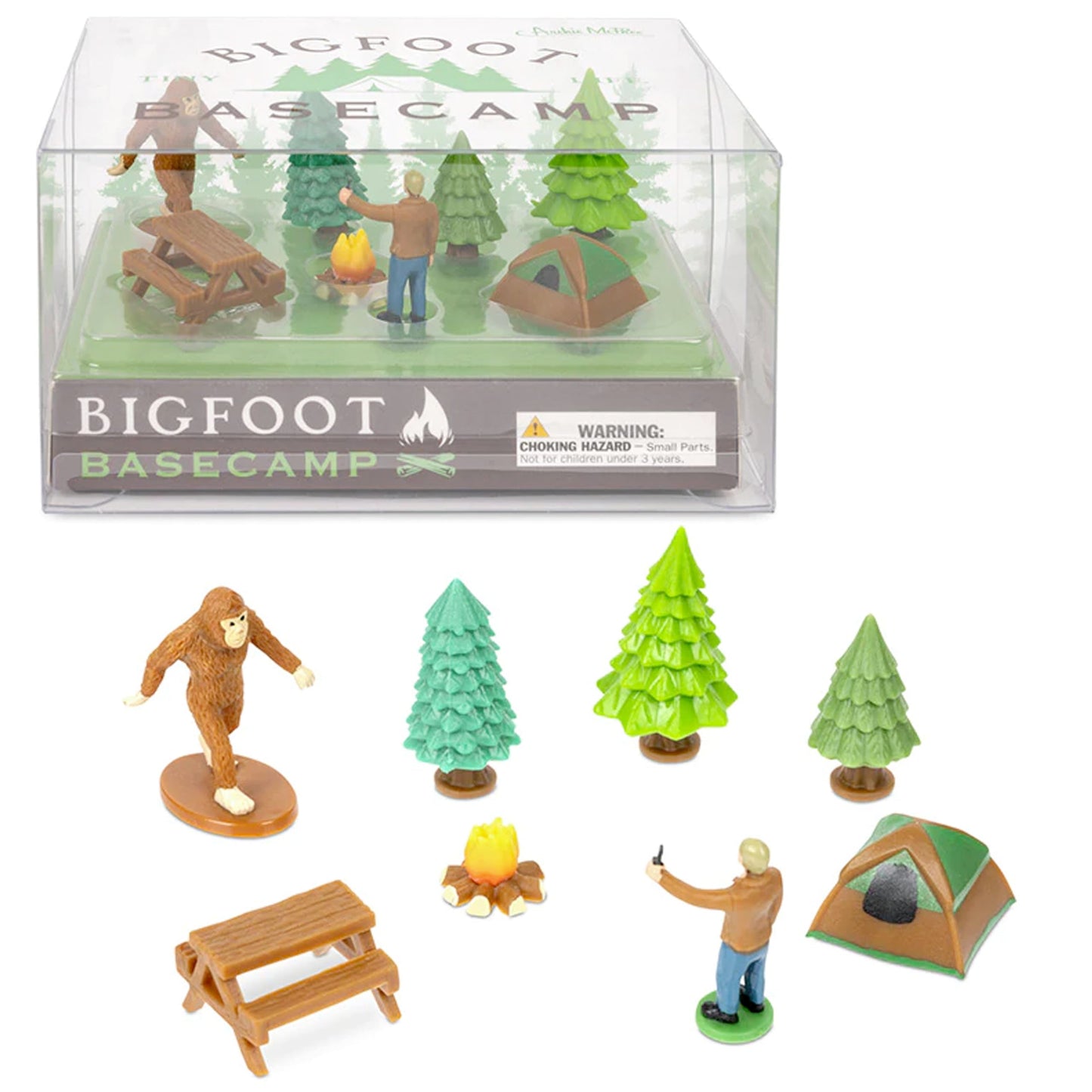 Accoutrements Archie McPhee Bigfoot Basecamp Mini Figure Set | Fun Gift Idea