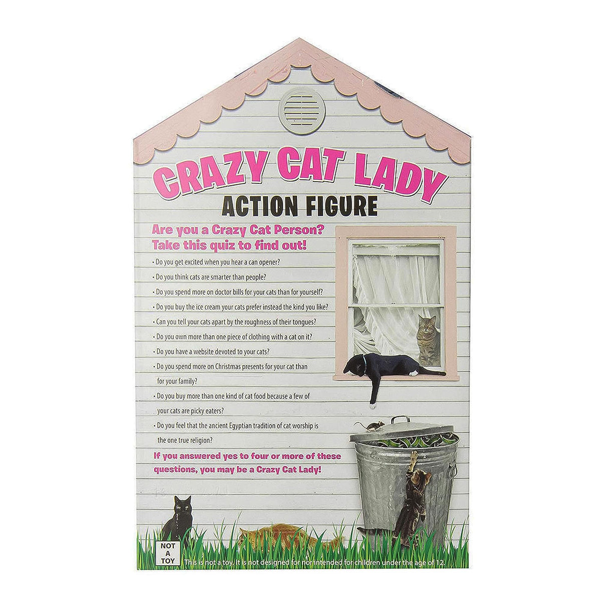 Accoutrements Crazy Cat Lady Action Figure – Multicolored Vinyl, 5.25-Inch Tall
